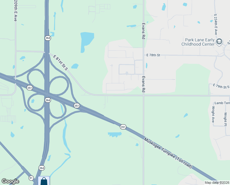 map of restaurants, bars, coffee shops, grocery stores, and more near 22085-22447 East 81st Street South in Broken Arrow