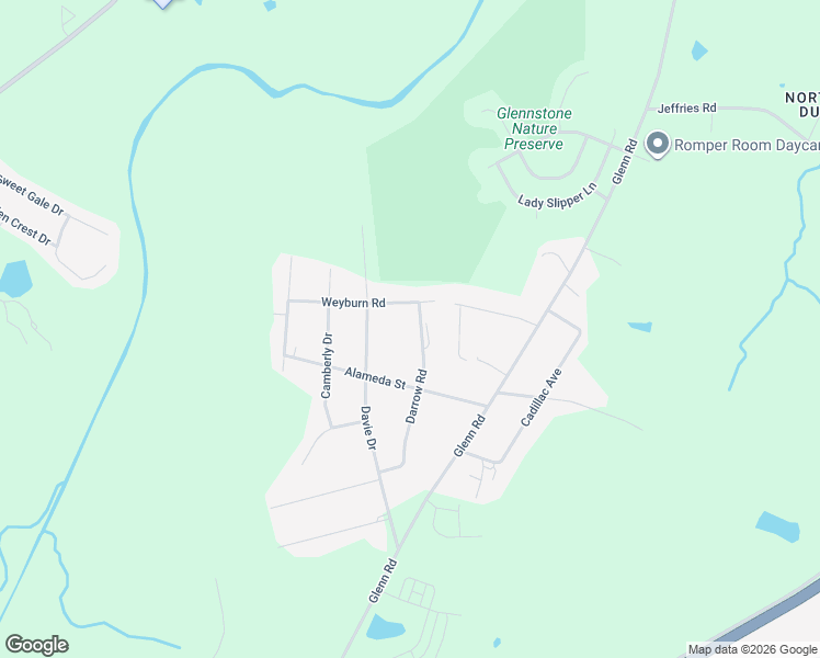 map of restaurants, bars, coffee shops, grocery stores, and more near 2921 Darrow Road in Durham