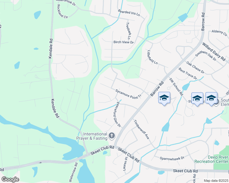map of restaurants, bars, coffee shops, grocery stores, and more near 2955 Glen Echo Court in High Point