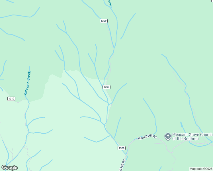 map of restaurants, bars, coffee shops, grocery stores, and more near State Road 1309 in Mitchell County