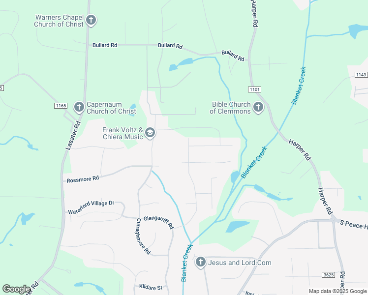 map of restaurants, bars, coffee shops, grocery stores, and more near 8535 Lismore Street in Clemmons