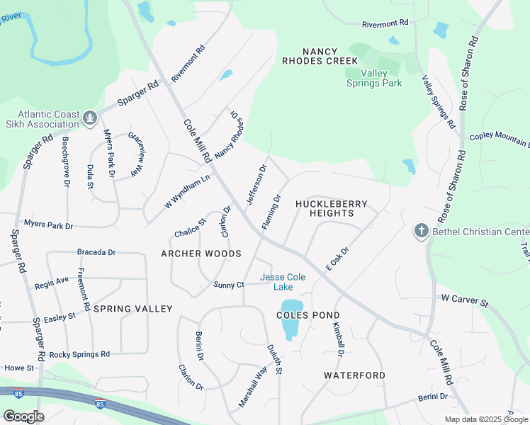 map of restaurants, bars, coffee shops, grocery stores, and more near 115 Fleming Drive in Durham