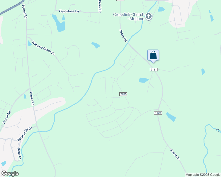 map of restaurants, bars, coffee shops, grocery stores, and more near 1310 Abington Drive in Mebane