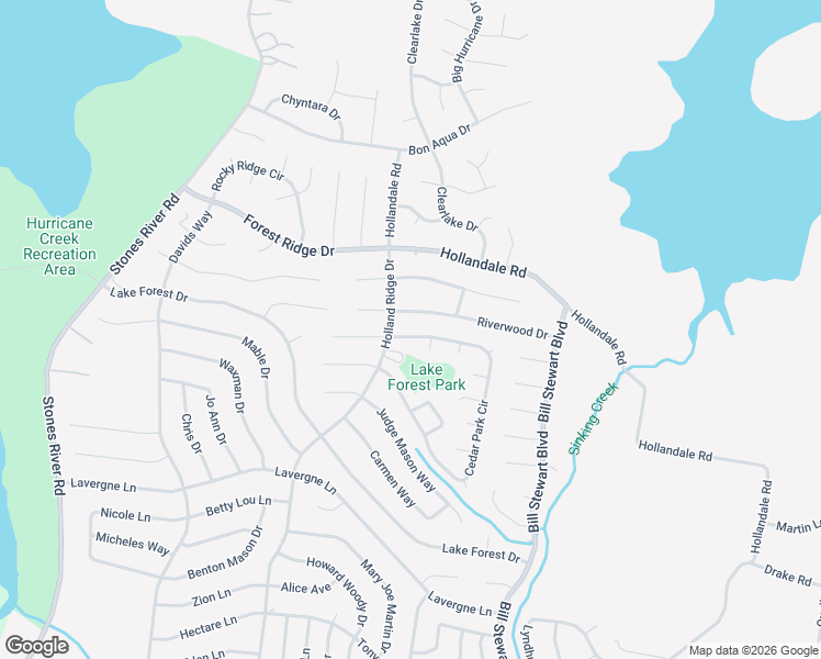 map of restaurants, bars, coffee shops, grocery stores, and more near 305 Cedar Park Circle in La Vergne