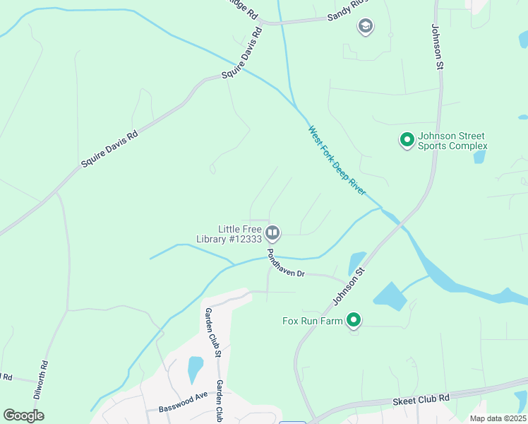 map of restaurants, bars, coffee shops, grocery stores, and more near 1352 Pondhaven Drive in High Point