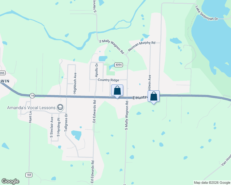 map of restaurants, bars, coffee shops, grocery stores, and more near 5688 East Huntsville Road in Fayetteville