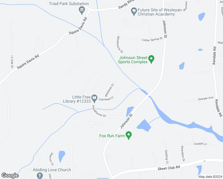 map of restaurants, bars, coffee shops, grocery stores, and more near 4524 Wayland Court in High Point