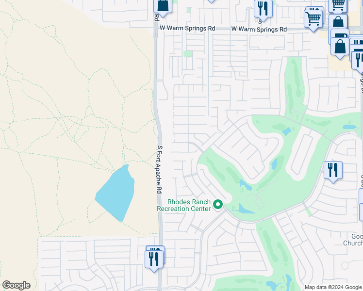 map of restaurants, bars, coffee shops, grocery stores, and more near 257 Rolling Springs Drive in Las Vegas