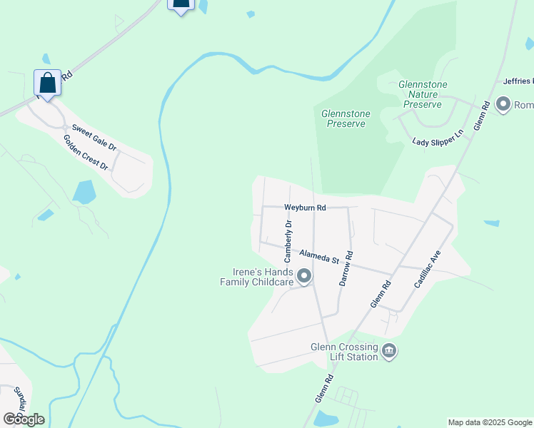 map of restaurants, bars, coffee shops, grocery stores, and more near 3600 Weyburn Road in Durham