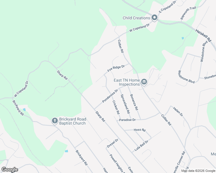 map of restaurants, bars, coffee shops, grocery stores, and more near 8327 Whippoorwill Dr in Powell