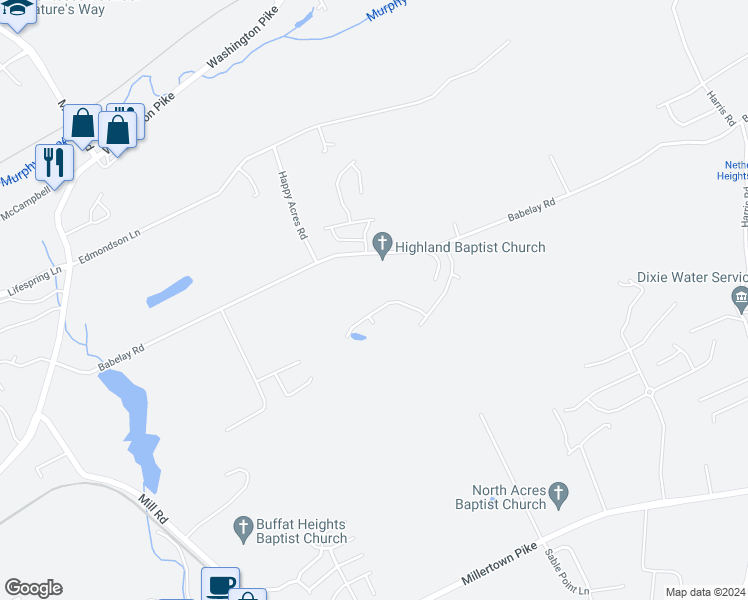 map of restaurants, bars, coffee shops, grocery stores, and more near 5909 Apple Valley Drive in Knoxville
