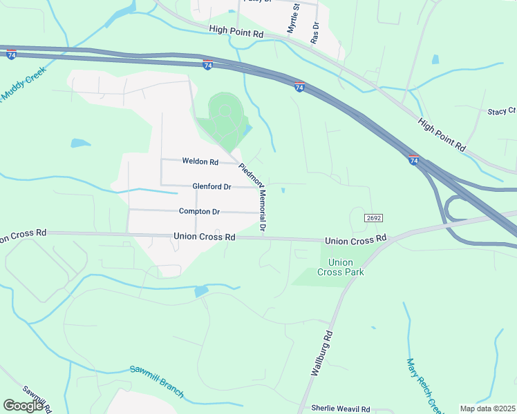 map of restaurants, bars, coffee shops, grocery stores, and more near 4361 Compton Drive in Winston-Salem