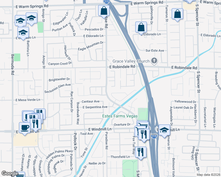 map of restaurants, bars, coffee shops, grocery stores, and more near 1037 Kayla Christine Court in Las Vegas