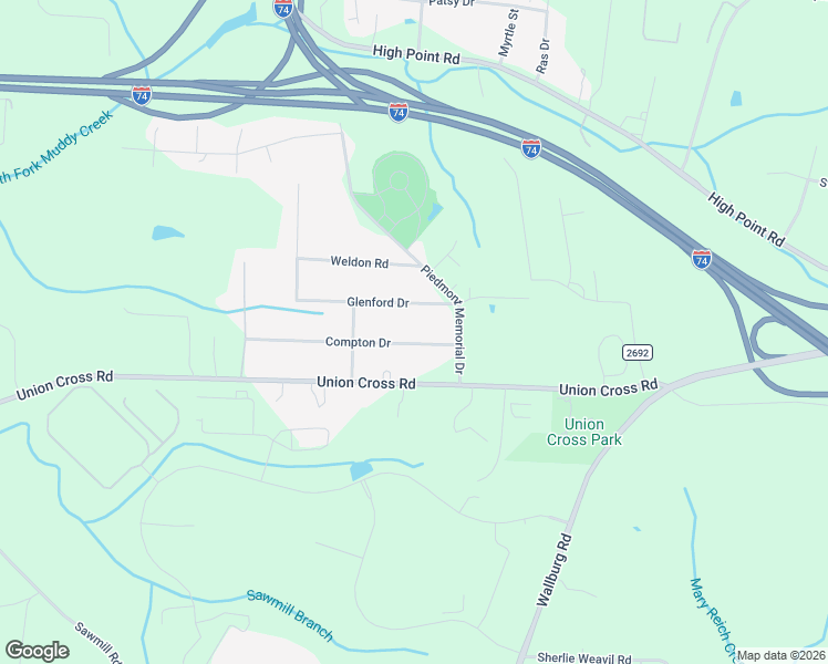 map of restaurants, bars, coffee shops, grocery stores, and more near 4320 Glenford Drive in Winston-Salem