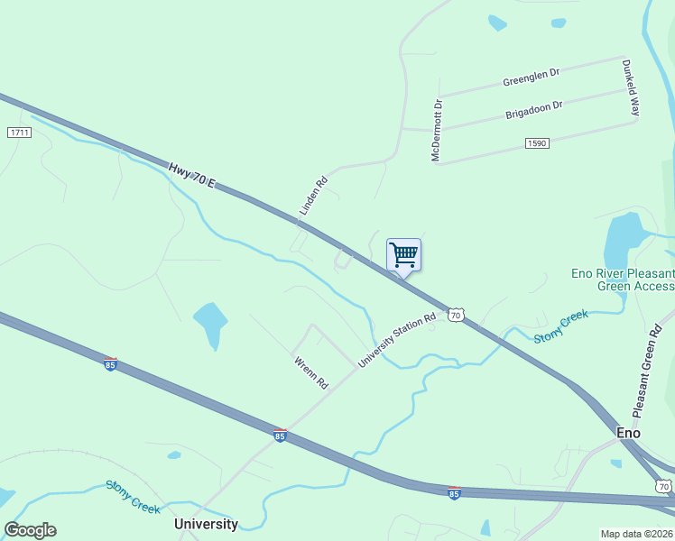 map of restaurants, bars, coffee shops, grocery stores, and more near 4137 U.S. 70 in Durham