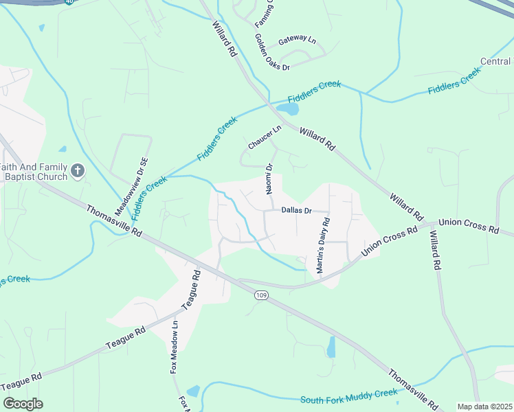 map of restaurants, bars, coffee shops, grocery stores, and more near 2646 Dallas Drive in Winston-Salem