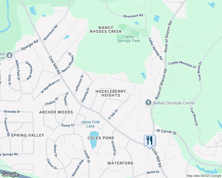 map of restaurants, bars, coffee shops, grocery stores, and more near Hawthorne Drive in Durham