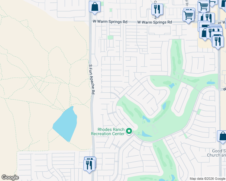 map of restaurants, bars, coffee shops, grocery stores, and more near 216 Crooked Tree Drive in Las Vegas
