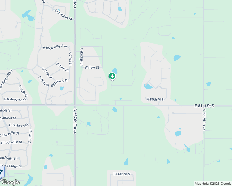 map of restaurants, bars, coffee shops, grocery stores, and more near 25801-260004 Lariat Circle in Broken Arrow
