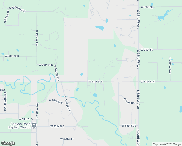 map of restaurants, bars, coffee shops, grocery stores, and more near 7995 South 41st West Avenue in Tulsa