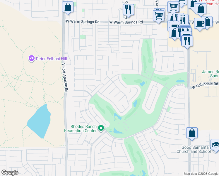 map of restaurants, bars, coffee shops, grocery stores, and more near 41 Ocean Harbor Lane in Las Vegas