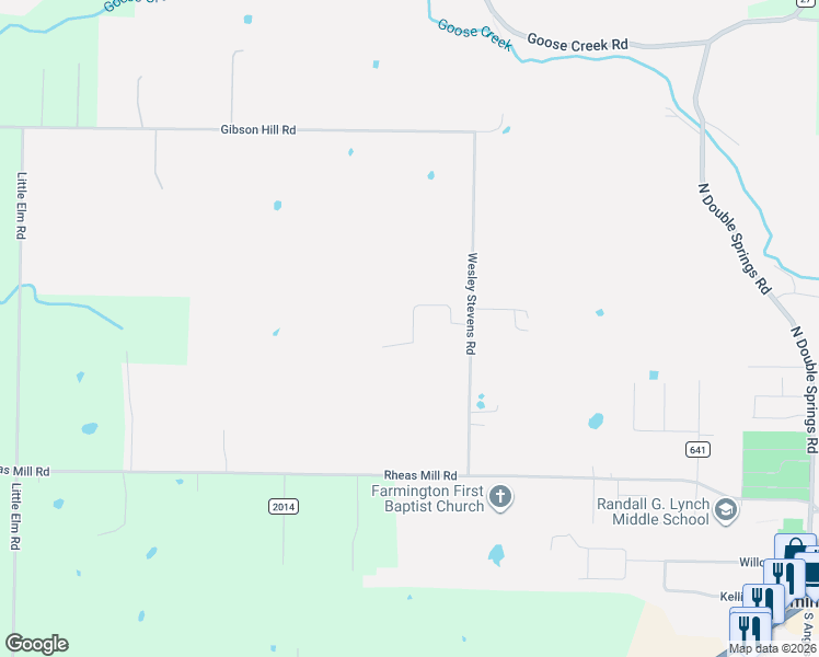 map of restaurants, bars, coffee shops, grocery stores, and more near 143 Wesley Stevens Road in Farmington