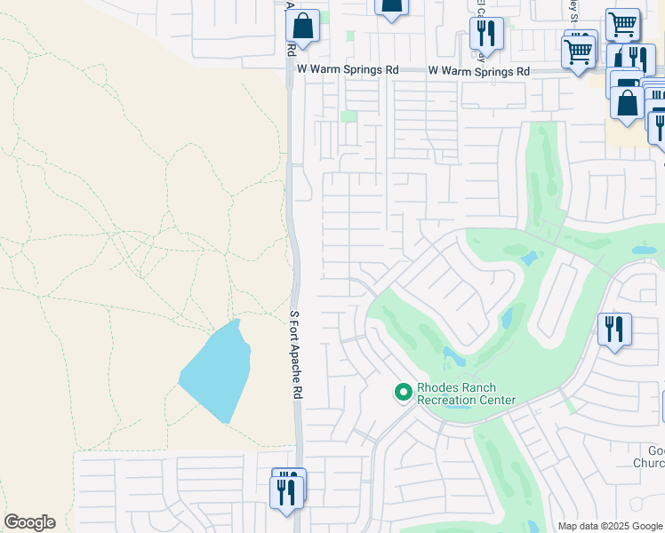 map of restaurants, bars, coffee shops, grocery stores, and more near 267 Crooked Tree Drive in Las Vegas