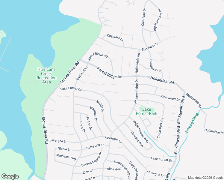 map of restaurants, bars, coffee shops, grocery stores, and more near 711 Alisa Cove in La Vergne