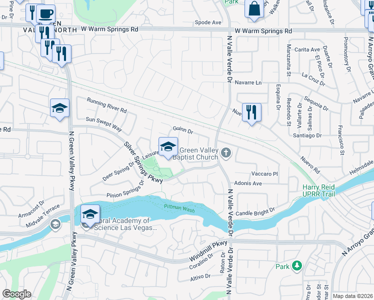 map of restaurants, bars, coffee shops, grocery stores, and more near 283 Kershner Court in Henderson