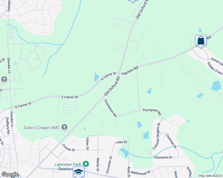 map of restaurants, bars, coffee shops, grocery stores, and more near 1016 Old Oxford Road in Durham