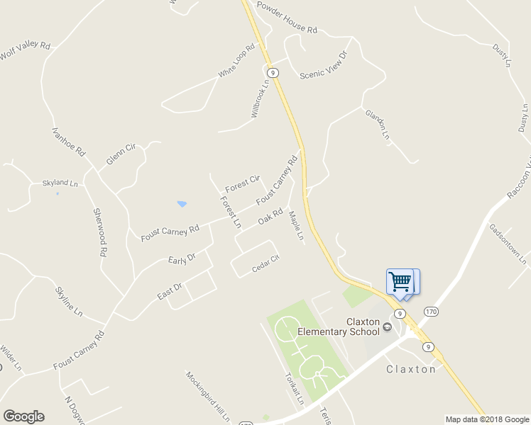 map of restaurants, bars, coffee shops, grocery stores, and more near 220 Oak Road in Powell