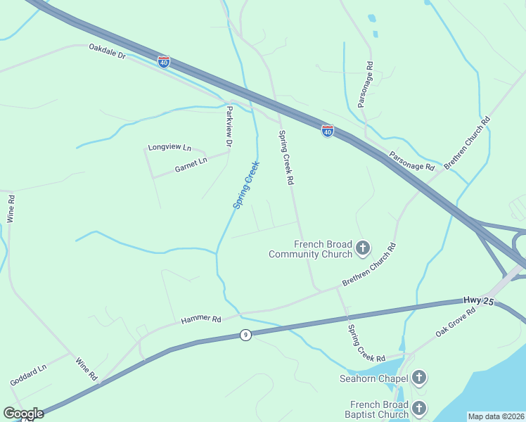 map of restaurants, bars, coffee shops, grocery stores, and more near 2022 Bessie Slaton Rd in Dandridge
