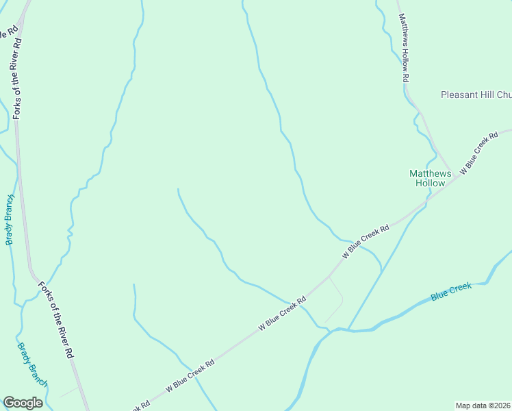 map of restaurants, bars, coffee shops, grocery stores, and more near 1950 West Blue Creek Road in Waverly