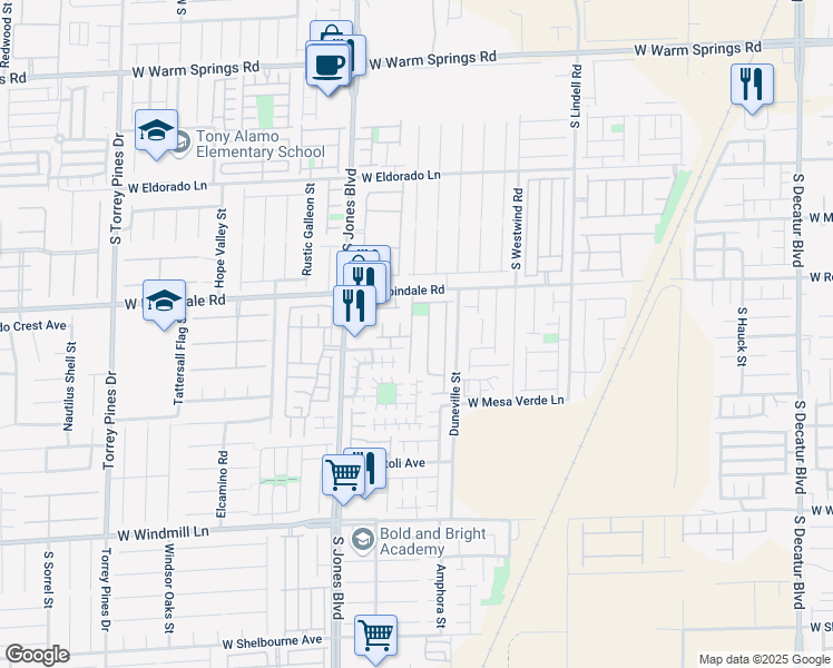 map of restaurants, bars, coffee shops, grocery stores, and more near 7776 Littondale Street in Las Vegas