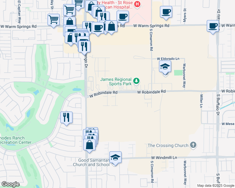 map of restaurants, bars, coffee shops, grocery stores, and more near 7705 Alder Forest Street in Las Vegas
