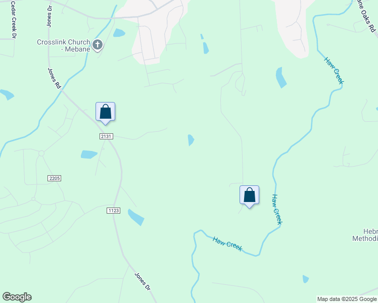map of restaurants, bars, coffee shops, grocery stores, and more near 3549 Parker Farm Road in Mebane