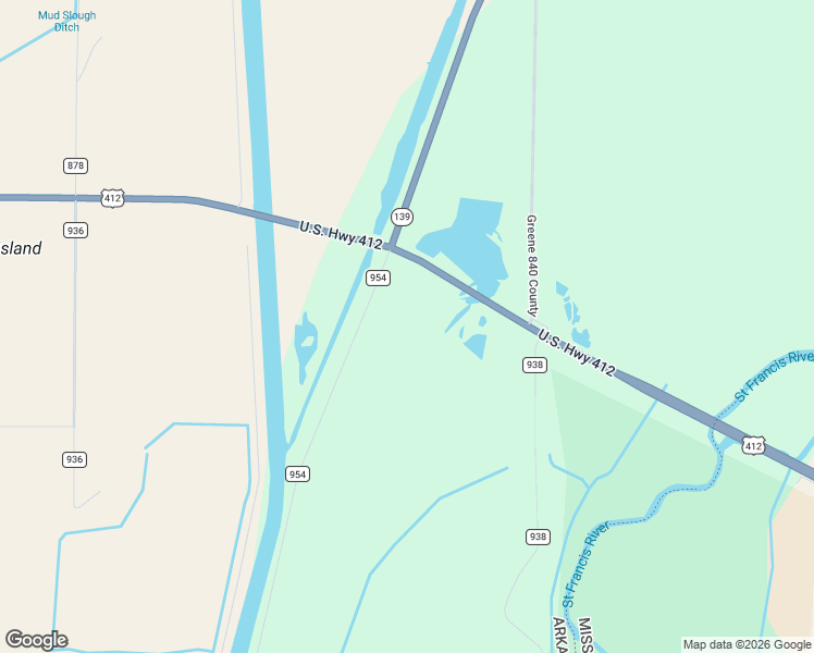 map of restaurants, bars, coffee shops, grocery stores, and more near Levee Road in Paragould