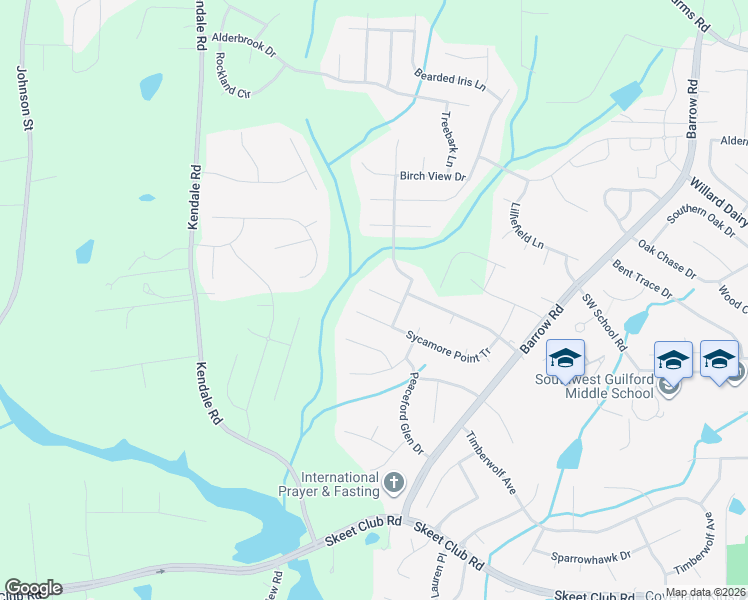 map of restaurants, bars, coffee shops, grocery stores, and more near 3024 Plum River Cove in High Point