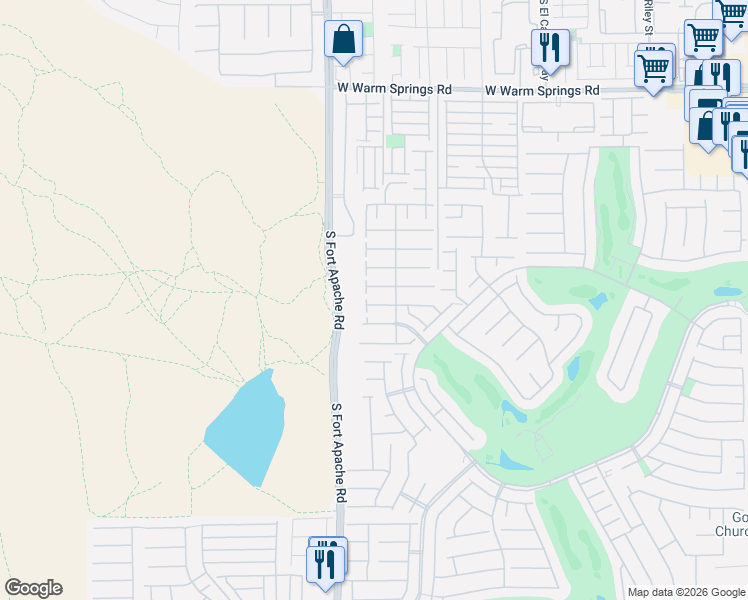 map of restaurants, bars, coffee shops, grocery stores, and more near 41 Diamond Run Street in Las Vegas