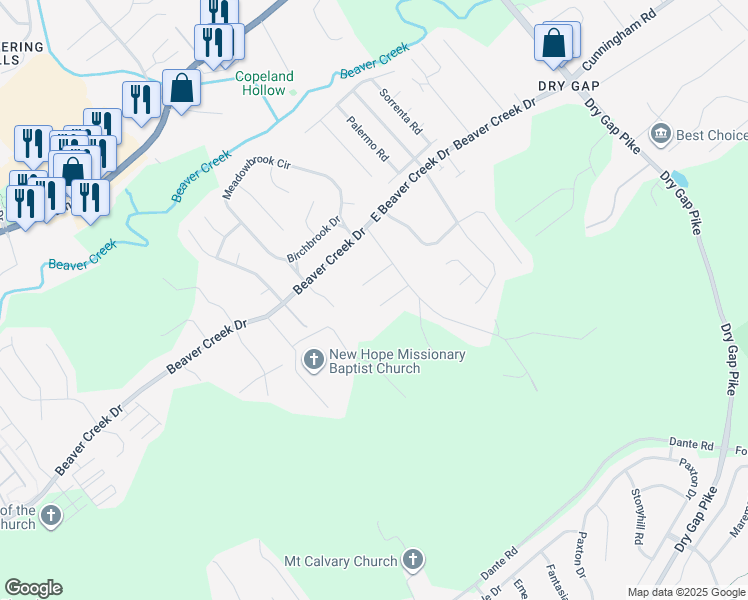 map of restaurants, bars, coffee shops, grocery stores, and more near 701 Ike Lane in Knoxville