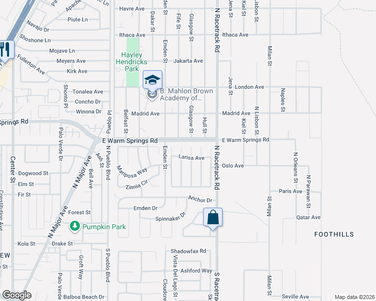 map of restaurants, bars, coffee shops, grocery stores, and more near 229 Long Shadow Terrace in Henderson