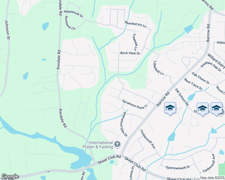 map of restaurants, bars, coffee shops, grocery stores, and more near 3012 Plum River Cove in High Point