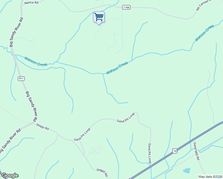 map of restaurants, bars, coffee shops, grocery stores, and more near 410 Sand Pit Loop in Camden