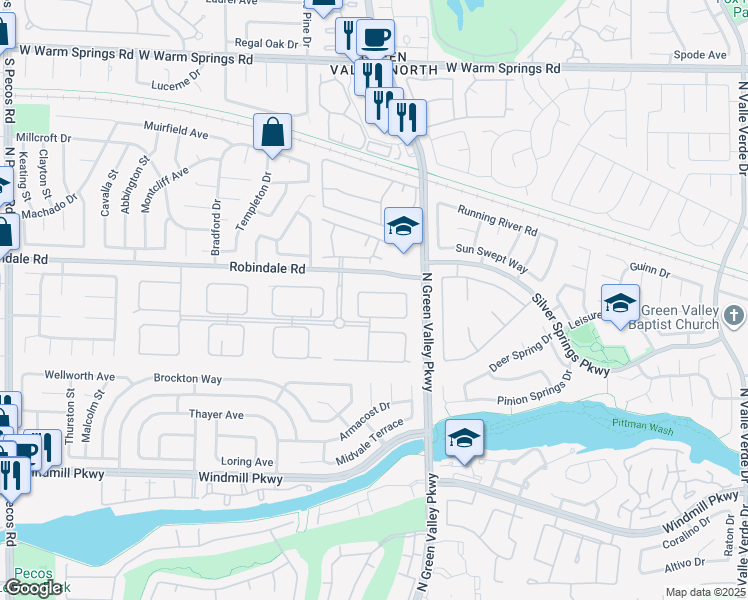 map of restaurants, bars, coffee shops, grocery stores, and more near 2228 Versailles Court in Henderson