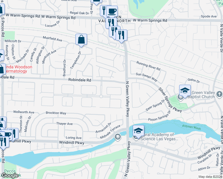 map of restaurants, bars, coffee shops, grocery stores, and more near 2228 Versailles Court in Henderson