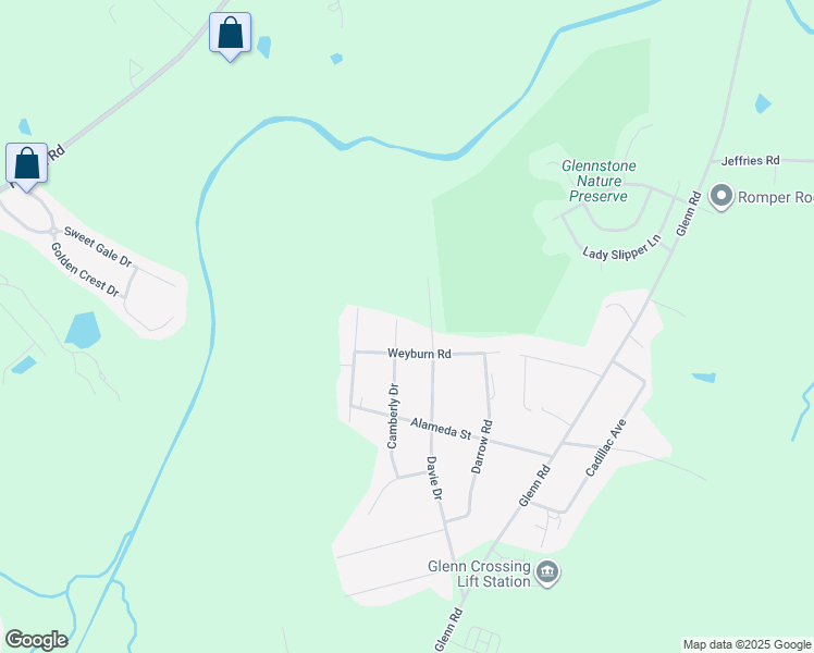 map of restaurants, bars, coffee shops, grocery stores, and more near 3705 Weyburn Road in Durham