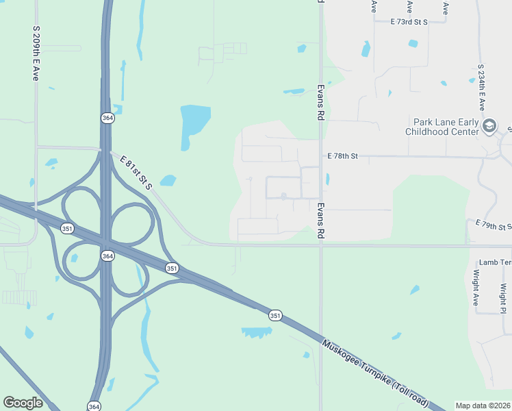 map of restaurants, bars, coffee shops, grocery stores, and more near 4821 Galveston Street in Broken Arrow