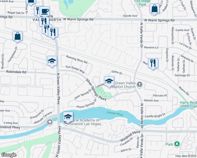 map of restaurants, bars, coffee shops, grocery stores, and more near 2002 Big Bend Way in Henderson