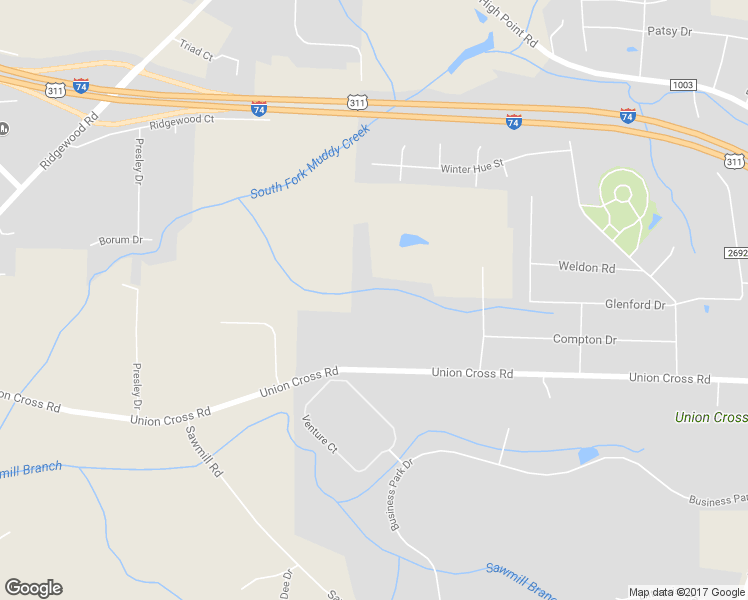 map of restaurants, bars, coffee shops, grocery stores, and more near 2064 Union Cross Road in Winston-Salem