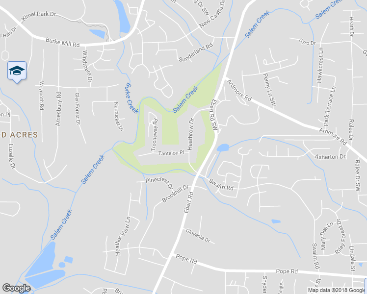 map of restaurants, bars, coffee shops, grocery stores, and more near 3780 Heathrow Drive in Winston-Salem